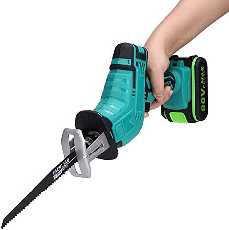 88V Cordless Reciprocating Saw - Powerful Handsaw for Metal, Wood & Pipe Cutting - Versatile Saber Saw with 4 Blade Kit for DIY & Professional Use