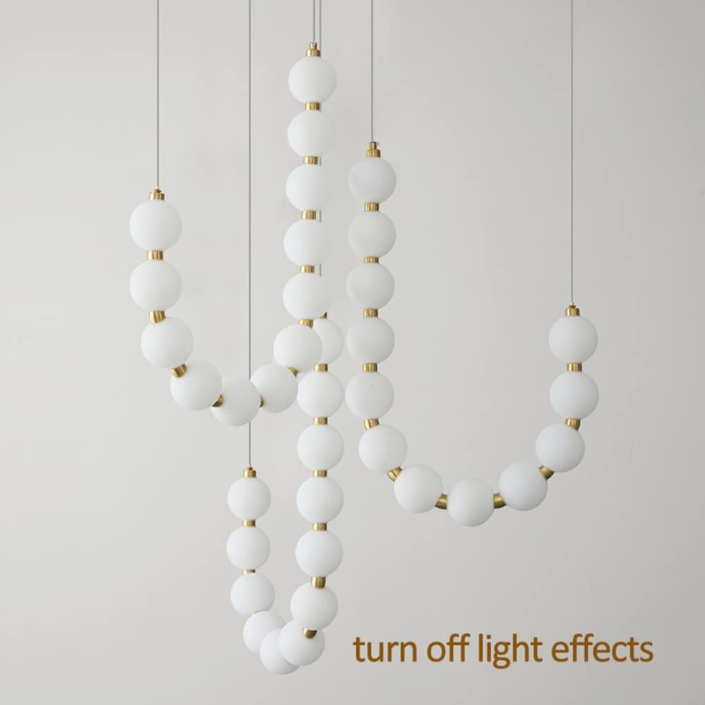135W LED Indoor Home Decor Chaner for Entrway Lights Dimmable Ball Pendant Light in Brass Finish 3 Lights Hight Ceiling Fixtures for Living Room Loft