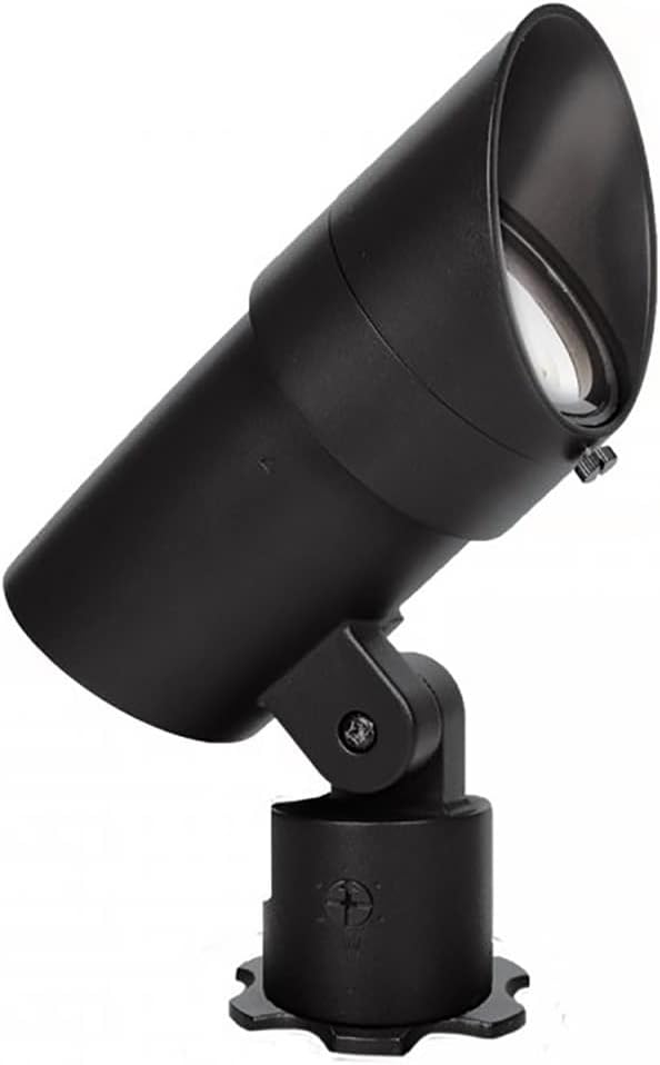 WAC Landscape Lighting, LED 120V Line Voltage Large Size Accent Light with Adjustable Beam Angle and Integral Brightness Control 3000K Warm White Built-in LED in Black