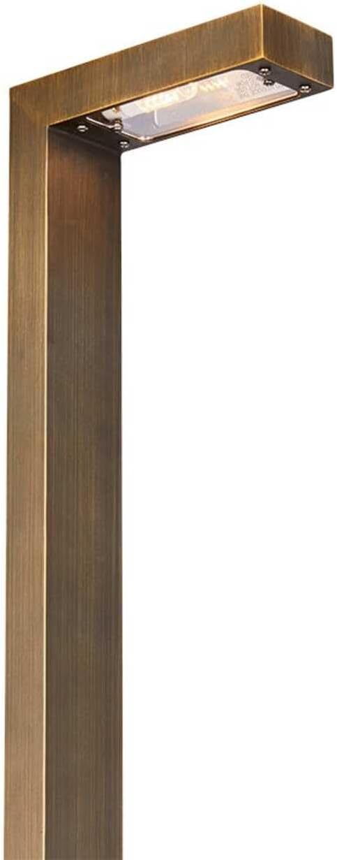 VOLT 12V Wide Modernelle Brass Path Light (Bronze) for Low Voltage Landscape Lighting on Outdoor Pathway, Walkway, Garden, Driveway or Patio