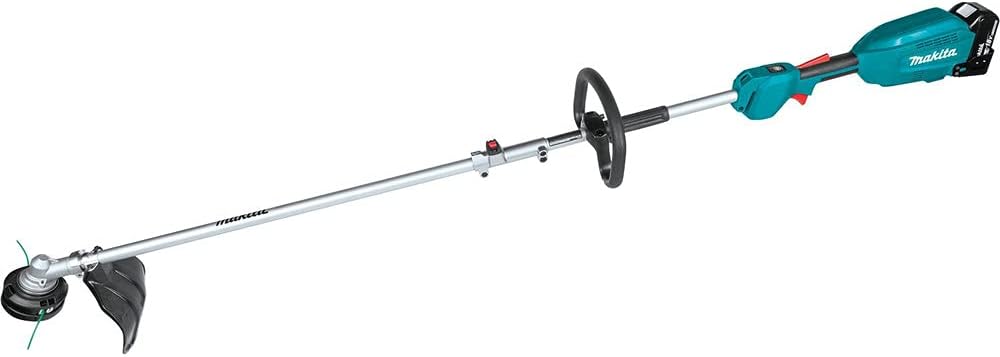 Makita XUX02SM1X2 18V LXT Lithium-Ion Brushless Cordless Couple Shaft Power Head Kit w/ 13' String Trimmer & 20' Hedge Trimmer Attachments (4.0Ah)