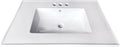 Kingston Brass LBT25227W34 Continental Vanity Sink Top, White 25.19 x 22.06 x 6, 1 count