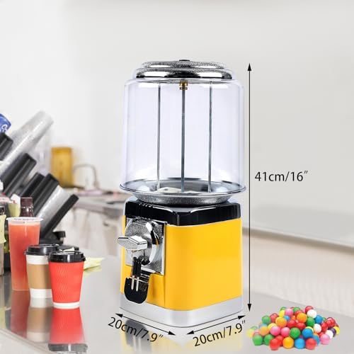 Candy Gumball Machine - Coin Operated Dispenser for Game Stores, Perfect for Capsules, Balls, Nuts & Candy, Ideal for Kids' Parties & Events