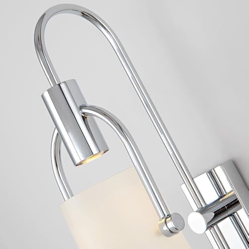 Nordic Modern Long Column Glass LED Wall Lamp - Stylish Silver Light for Bedroom, Hotel Corridor, Bathroom & Decorative Background (Warm Light)