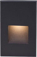 WAC Landscape Lighting, LEDme 120V LED Vertical Indoor and Outdoor Step and Wall Light 2700K Built-in LED in Black