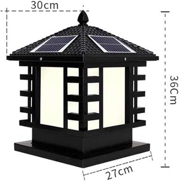 Solar Lantern Outdoor Lights,Garden Post Light Solar Column Head Light Waterproof Fence Outdoor Lamp Gate Post Light Garden Villa Yard Gate Light Solar Column Lamp Outdoor Courtyard Home