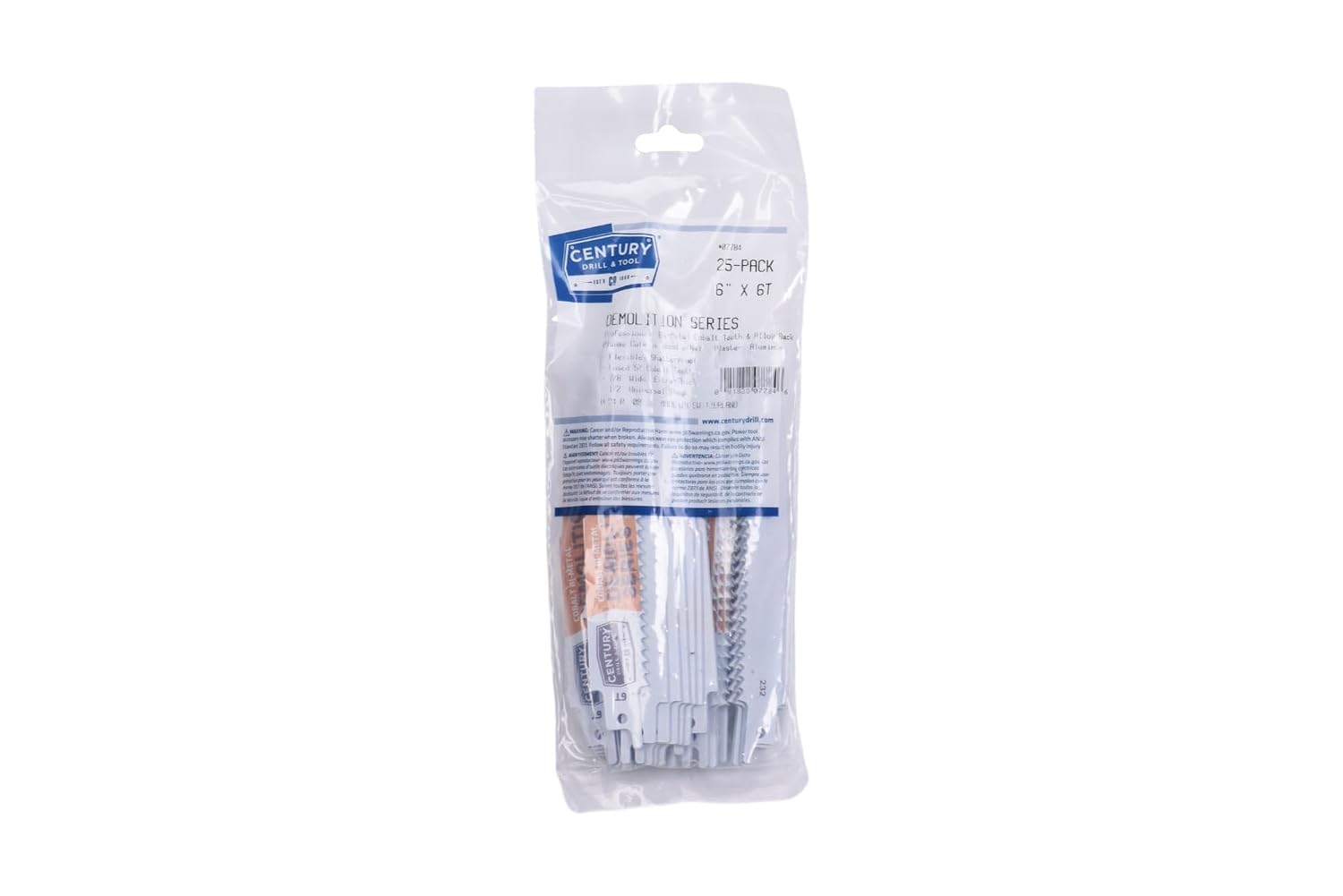 Century Drill & Tool 07784 6' Demolition Series Bi-Metal Reciprocating Saw Blade, 6T, 25 Pack