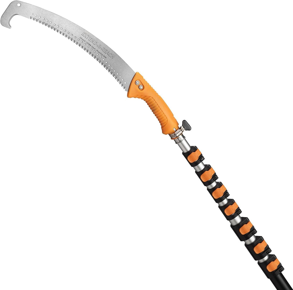 5-30 ft Pole Saw for Tree Trimming // Manual Telescopic Long Pole Tree Trimmer // Tree Trimming Saw with Extension Pole // The Ultimate Telescoping Palm Tree Pruner Long Pole Saw