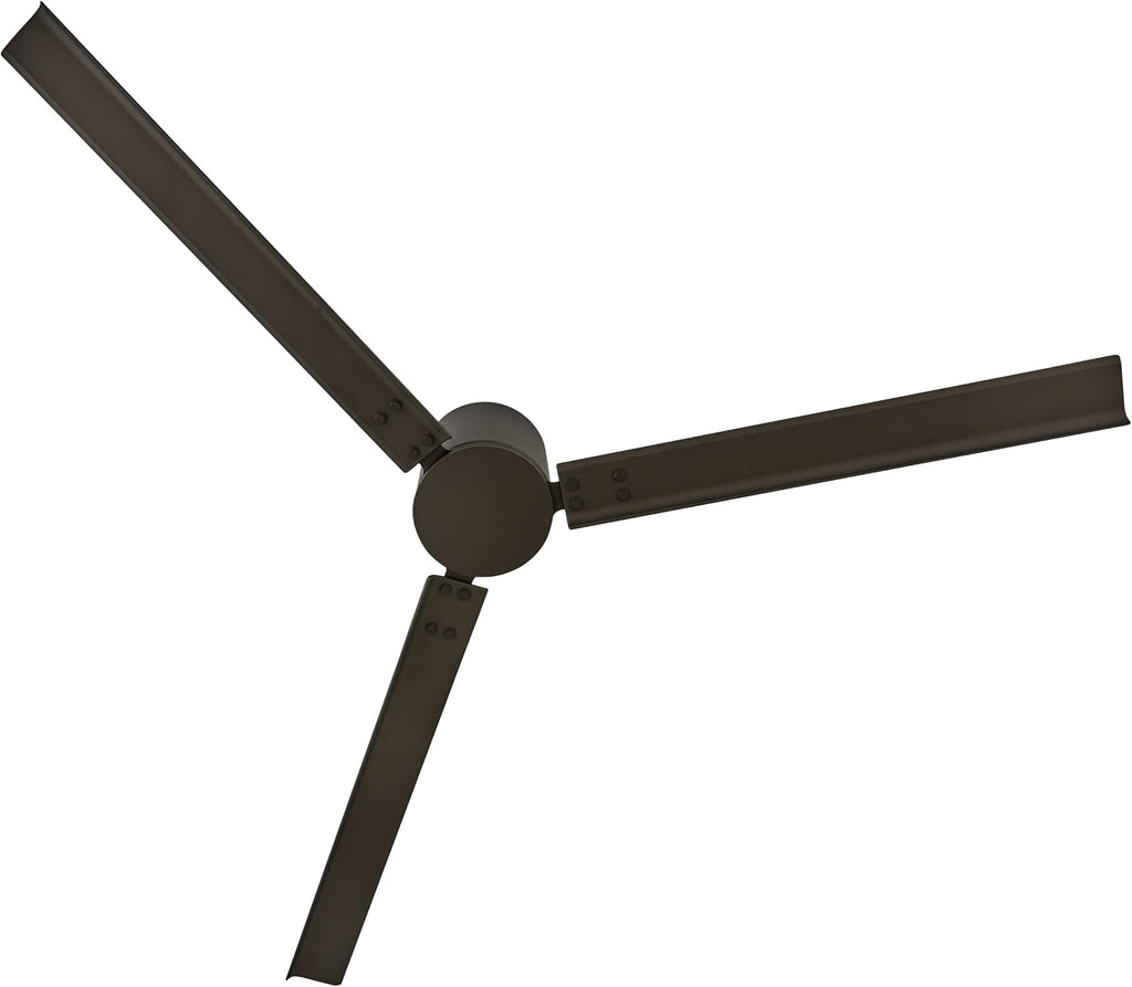 Hinkley Indy 72' Indoor/Outdoor Flush Mount Smart Ceiling Fan with Remote, Modern Industrial Propeller Style, Aluminum Fan Blades, Metallic Matte Bronze