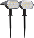 Solar Spot Lights Outdoor,92 LED 3 Modes Solar Landscape Spotlights,Solar Powered Security Lights IP65 Waterproof Wall Lights for Walkway Yard Garden Driveway,warm light,4 pcs (Warm Light 8 pcs)