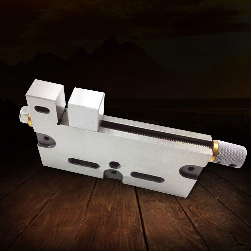 High Precision Vise, 4 Inch Stainless Steel Bench Vise, Work Bench Vise, Slow-Moving Jaw Opening Clamps, 100mm Clamping Stainless Steel Portable Vise, Desk Vice for Small Workpieces
