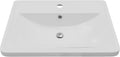 Karran VC-201-WH Valera 21' Top Mount Vitreous China Bathroom Sink in White with Overflow Drain
