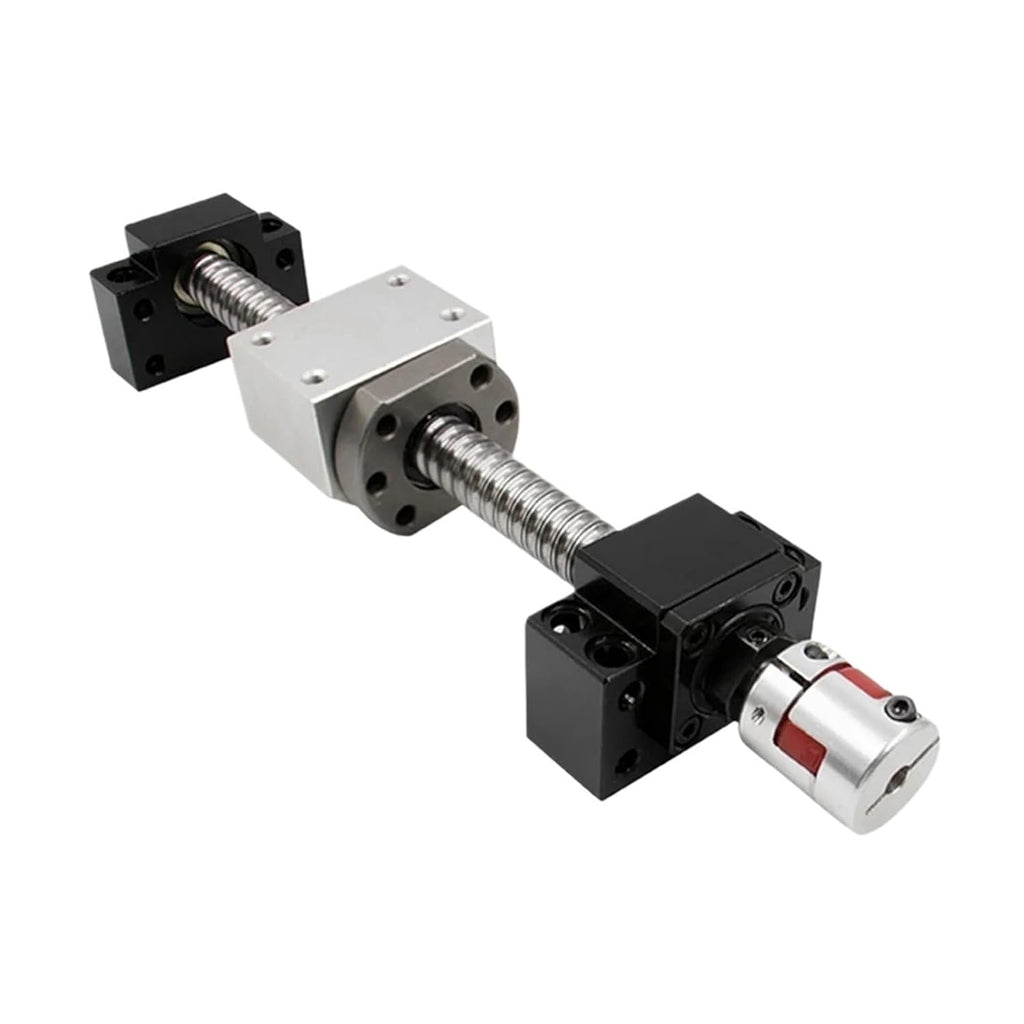 Linear Motion CNC Ball Screw 1 Set 16mm Ball Screw SFU1605 with 5mm / 10mm Pitch Single Ball Nut + Bearings(500mm)