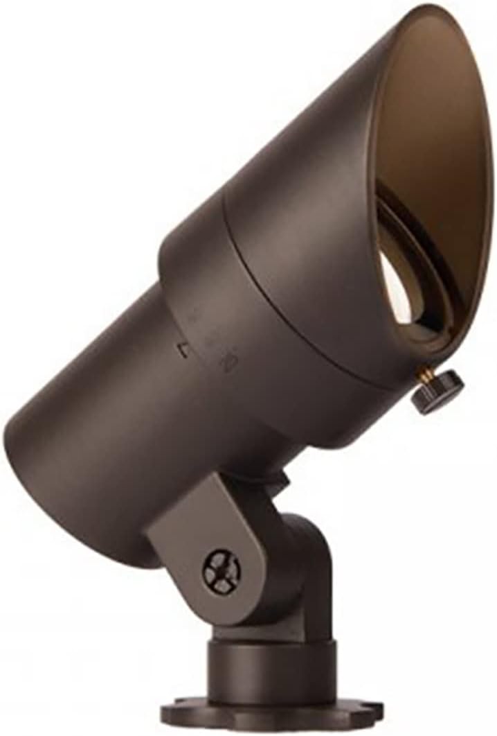 WAC Landscape Lighting, LED 12V Small Size Accent Light with Adjustable Beam Angle and Integral Brightness Control 50-420 Lumens 3000K Warm White Built-in LED in Bronze