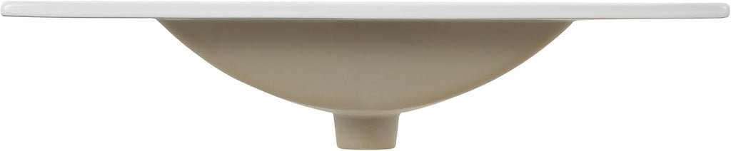 JONATHAN Y Ancillary 30 in. W x 18.25 in. D Ceramic Vanity Sink Top with 3-Hole Rectangular Single Sink Basin, White SNK1002A