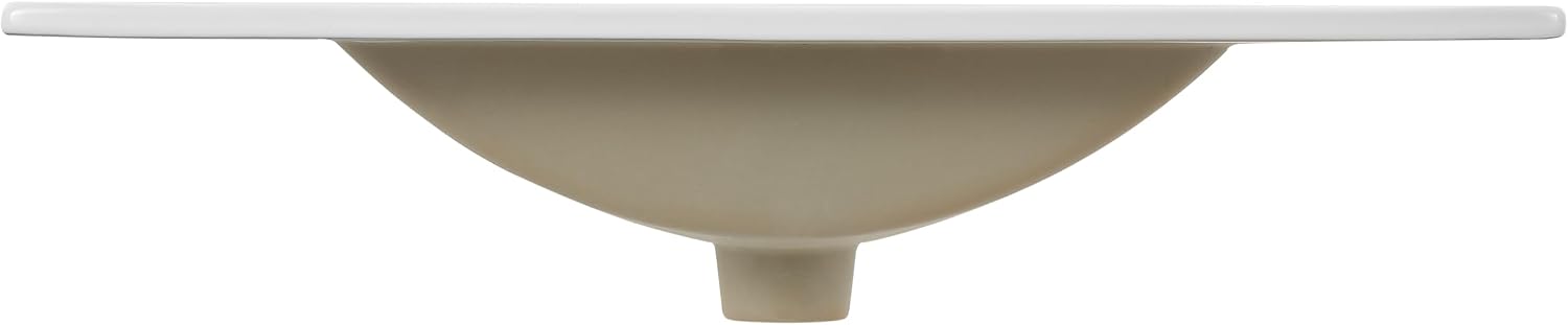 JONATHAN Y Ancillary 30 in. W x 18.25 in. D Ceramic Vanity Sink Top with 3-Hole Rectangular Single Sink Basin, White SNK1002A