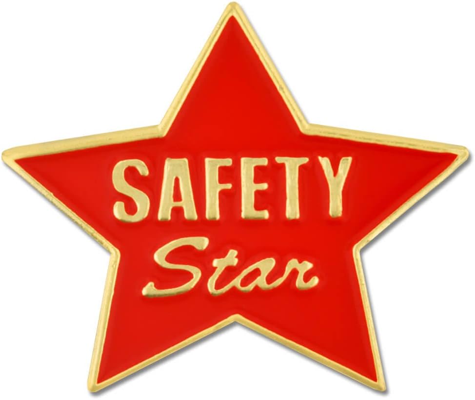 PinMart Safety First Enamel Lapel Pin - Cool Pins for Backpacks, Bags, Hats, Lanyards & Jackets – Safety Awareness Badge for Work, School, Events, or Collectors
