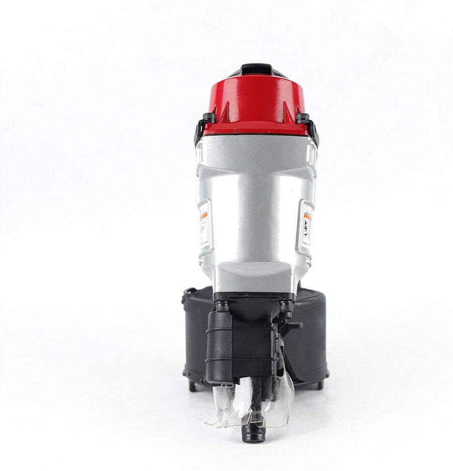 Pneumatic Siding Coil Nailer Gun, 25-57mm Gauge Handheld Air Framing Stapler Gun Roofing Nailer CN55 for Woodworking Fences Plywood Furniture