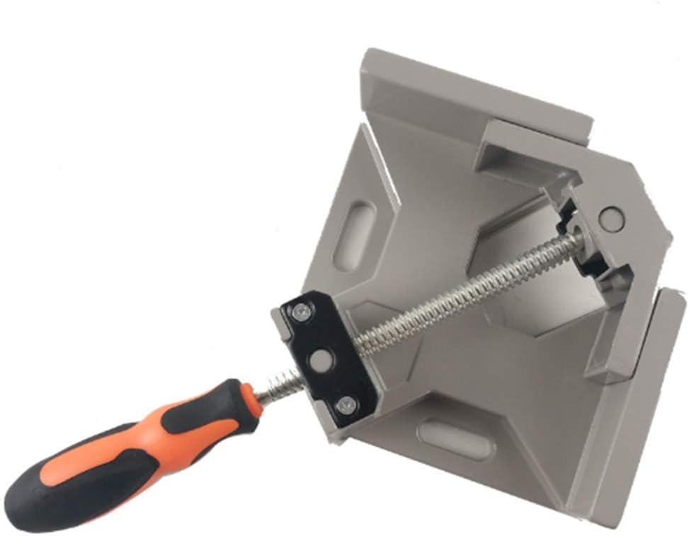 Right Angle Clamp Single Handle 90 Degree Corner Clamp Adjustable Vise Aluminum Alloy Right Angle Clip Clamp Tool for Wood-Working Engineering Welding Carpenter