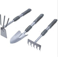 Planting Tools Practical Set Home Gardening Flower Shovel Planting Flowers and Vegetables Small Shovel Silver Three-Piece Set Gardening Gifts for Women Men (Color : Silver)