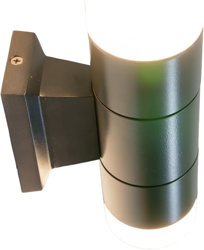 VOLT 12V Cast Brass Up/Down Outdoor Sconce (Black) with Lanai Tube Top/Bottom for Low Voltage Landscape Lighting