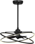 Savoy House 24-FD-745-89 Dorado Fandelier Integrated LED Chandelier Ceiling Fan with Light and Remote, DC Motor, 12' H x 25' W, Matte Black