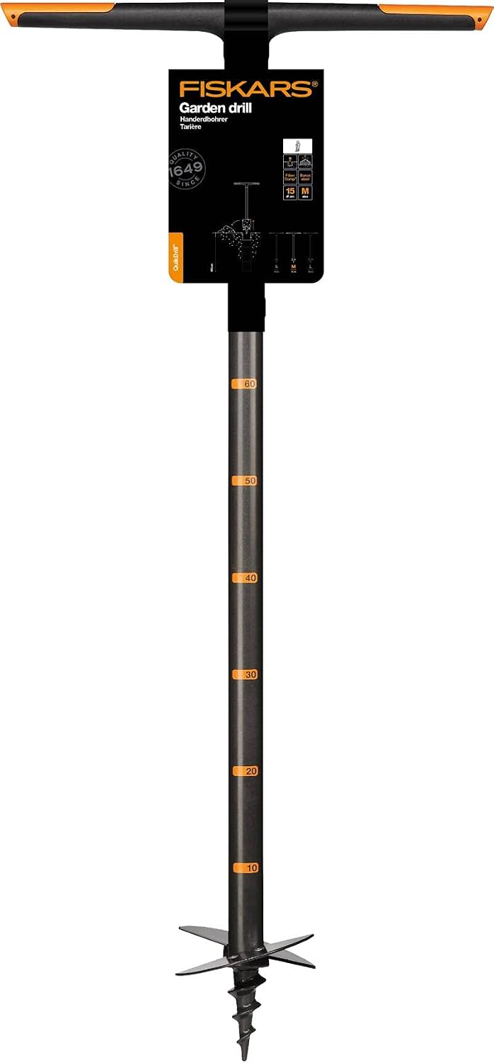 Fiskars Hand Drill, For Holes up to Ø 150 mm, Black/Orange, QuikDrill, M, 1000638