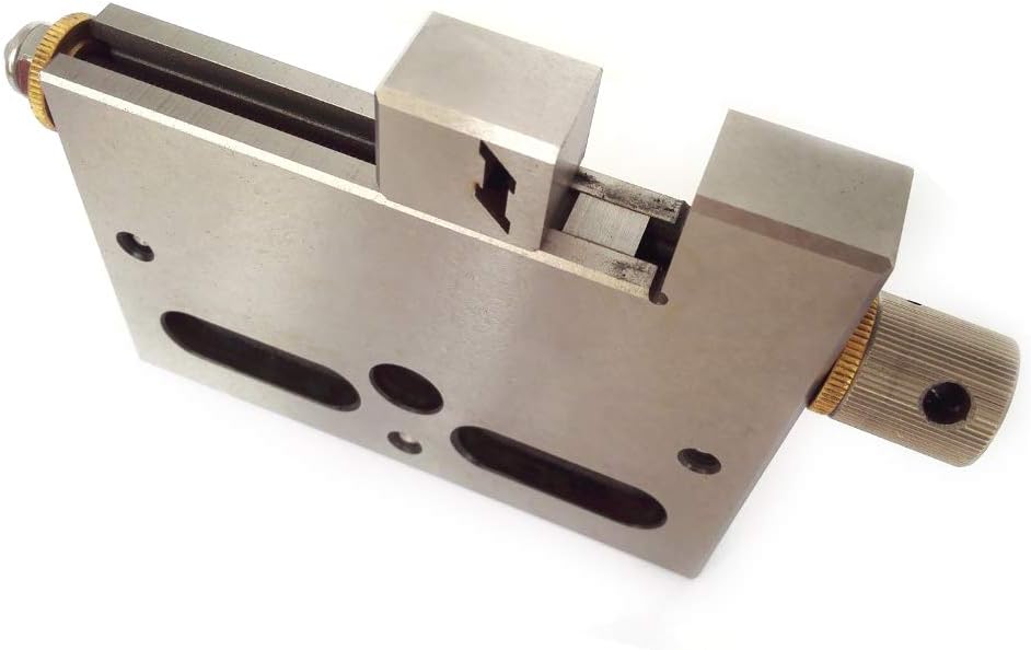Stainless Steel Vise, Manual Slow-Moving Wire EDM Vise, High Precision 100mm Jaw Clamp 4' Open Clamp Wire Cutter 6.61lbs for Small Workpieces
