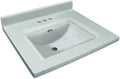Transolid Camila2231-F Camila Cultured Marble 4-in Centerset Single-Bowl Vanity Top, Frost