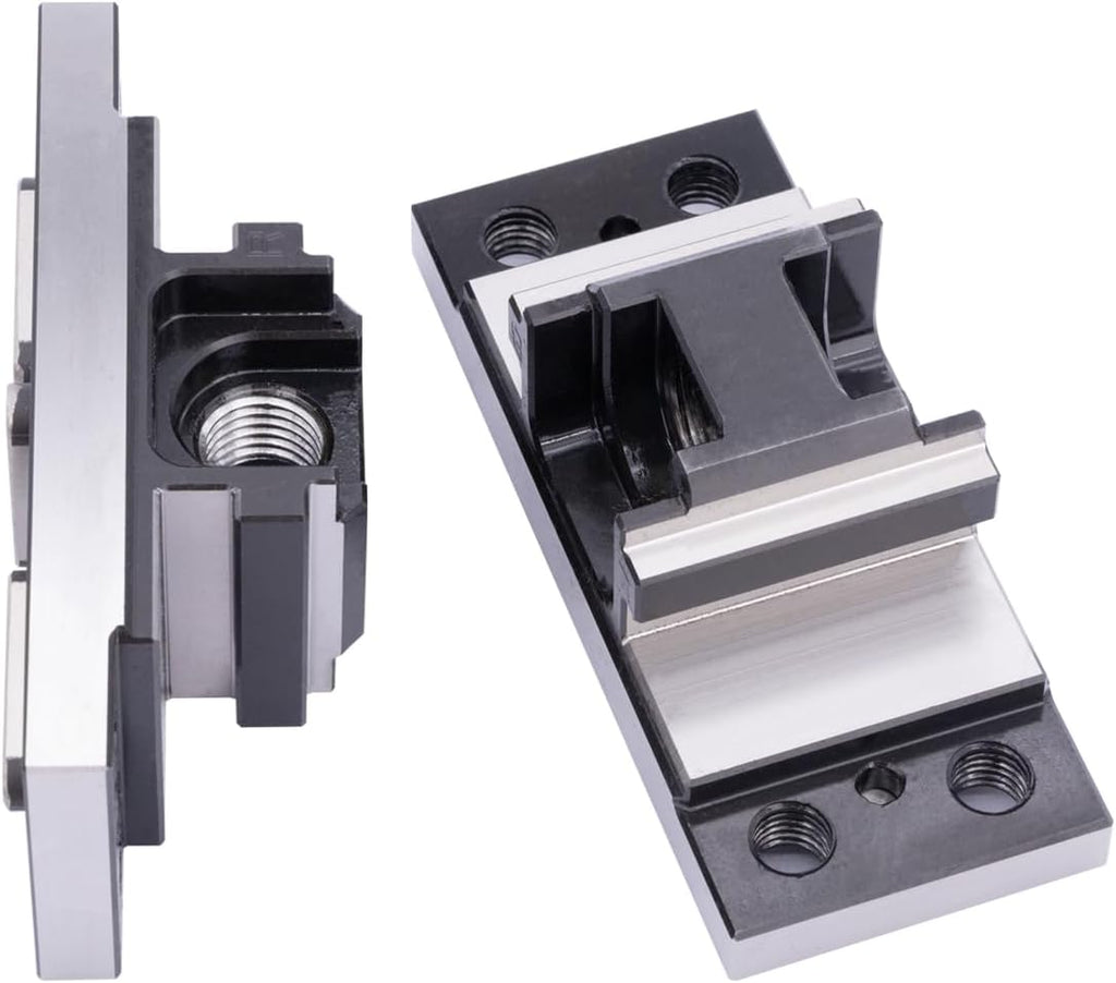 Xindian PAF 4 Inch (H77-L10-L) CNC self centering vise, with a stroke of 0.4 Inch, widened jaws, and the ability to add irregular jaws for clamping.