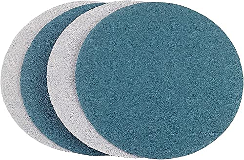 Starcke Premium 8 Inch Hook and Loop Grip Sanding Discs - No Hole Blue Zirconia - For Wood Floors (100, 24 Grit)