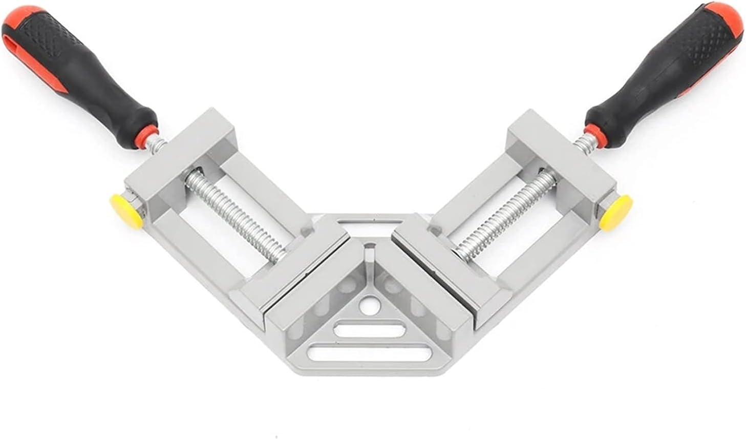 Double Handle Woodworking Clamp 90 Degree Right Angle Clip Woodworking Jig Quick Corner Clamp with TPR Handle Woodworking Clamps for DIY Woodworking Welding