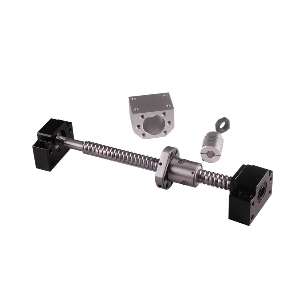 SFU1605 Set: RM1605 C7 Rolled Ball Screw with end Machining + 1605 Ball nut and housing BK/BF12 end Support + 8mm x 10mm Coupler(250mm)