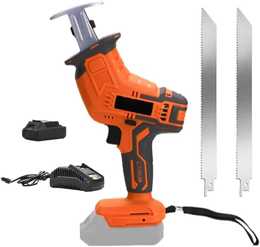 Cordless Electric Butcher'S Saw, Professional Handheld Reciprocating Bone Saw For Home Use, Battery Powered, Multifunctional Meat, Pork, Fish And Rib Sawing Machine,1-2