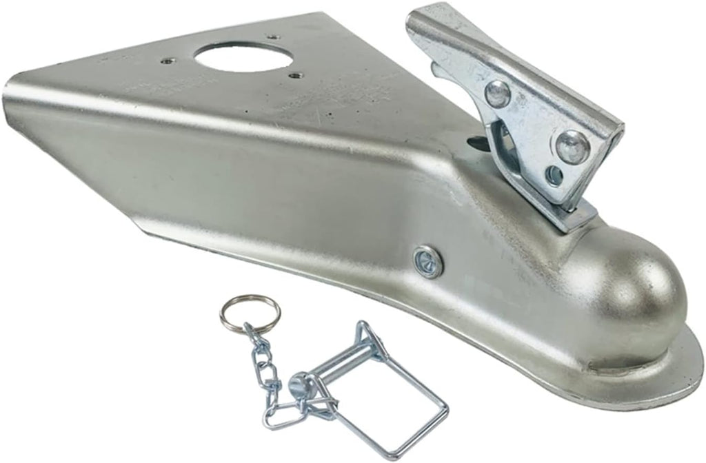 Trailer Hitch, Trailer 5000Ibs 2' Ball A-Frame Trailer Coupler Hitch Couping CA5100B RV Parts Camper Trailer Caravan Parts Accessories(Zinc)