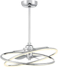 Savoy House 24-FD-745-11 Dorado Fandelier Acrylic Chandelier Ceiling Fan with Light and Remote, Integrated LED 36 Watt, 12' H x 25' W, Polished Chrome