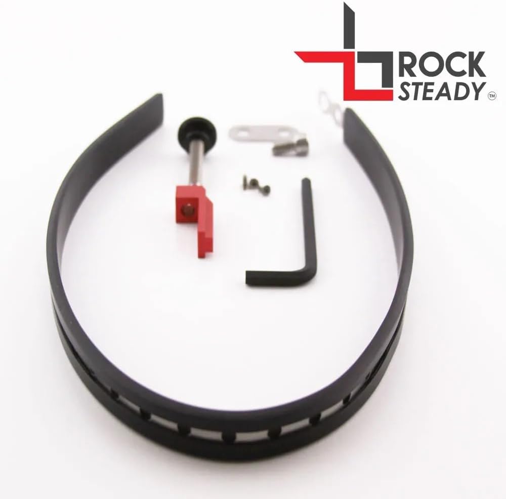 Rock Steady Slim Strut Skid Pole 1' - 2.5' Exterior Airplane Camera Ball Mount Compatible with GoPro and Action Cameras - Car RV Truck Boat (Cushioned Stainless Steel Strap)