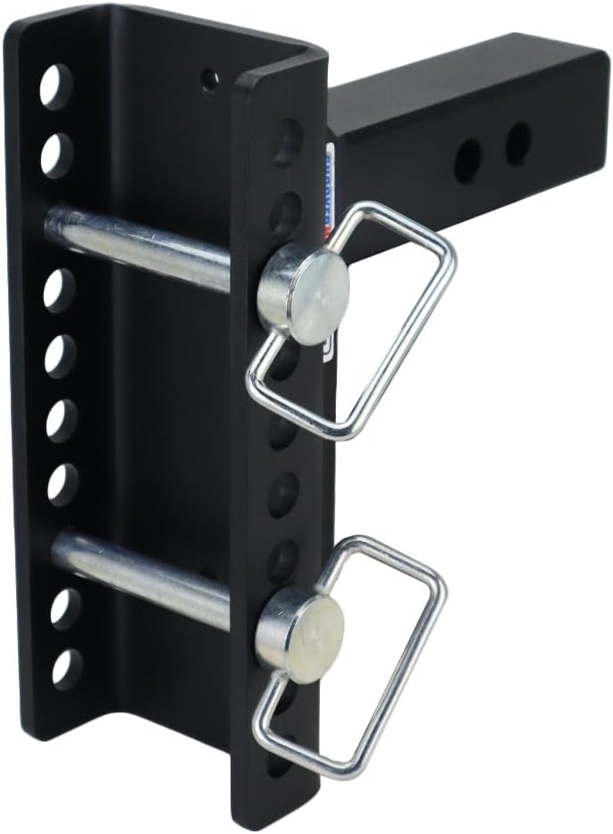 Shocker XR Adjustable Pintle Hook Hitch, Fits 2' Hitch 5.5' Rise/10.5' Drop