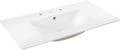 JONATHAN Y Ancillary 36 in. W x 18.25 in. D Ceramic Vanity Sink Top with 3-Hole Rectangular Single Sink Basin, White SNK1003A