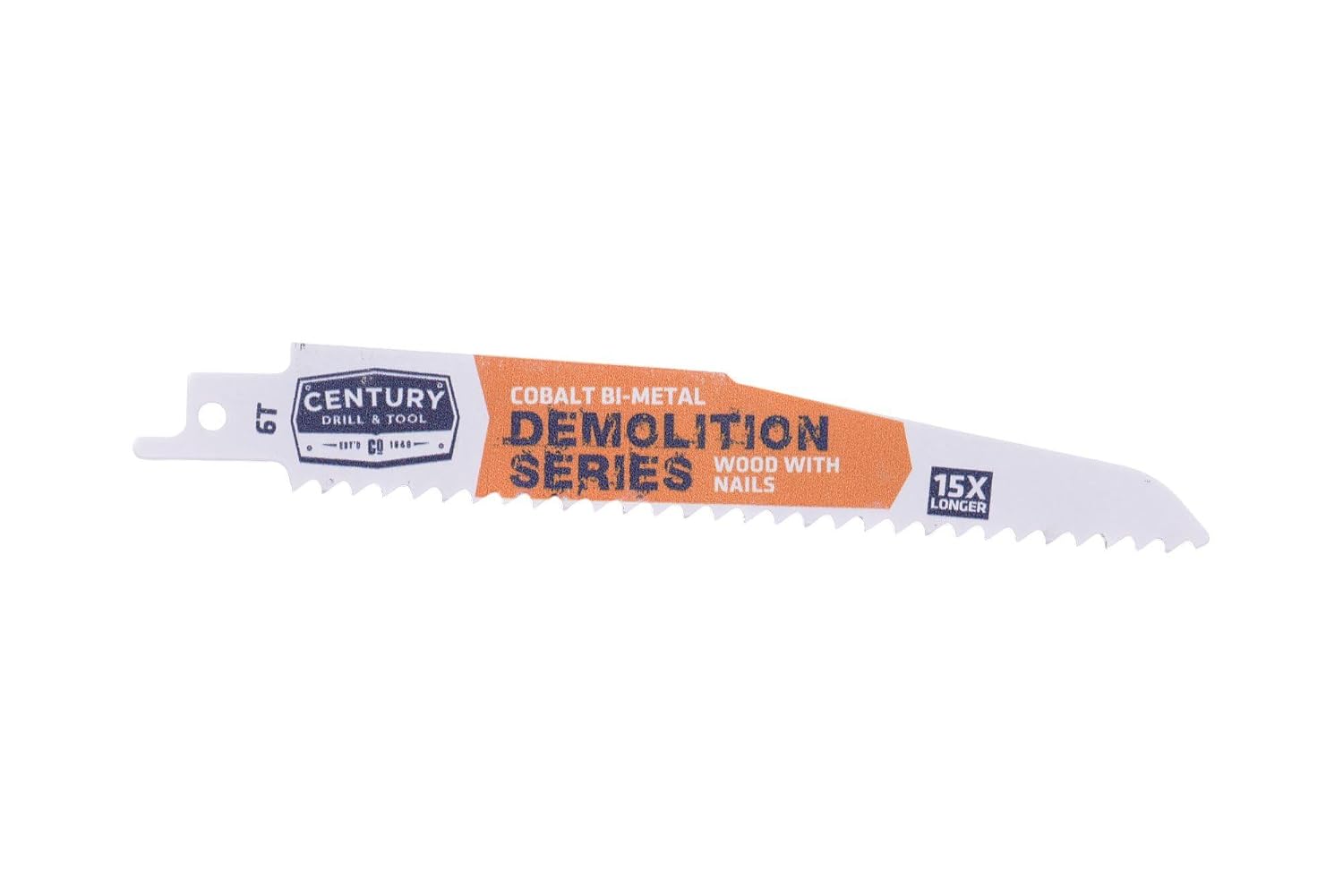 Century Drill & Tool 07785 6' Demolition Series Bi-Metal Reciprocating Saw Blade, 8/10T, 25 Pack
