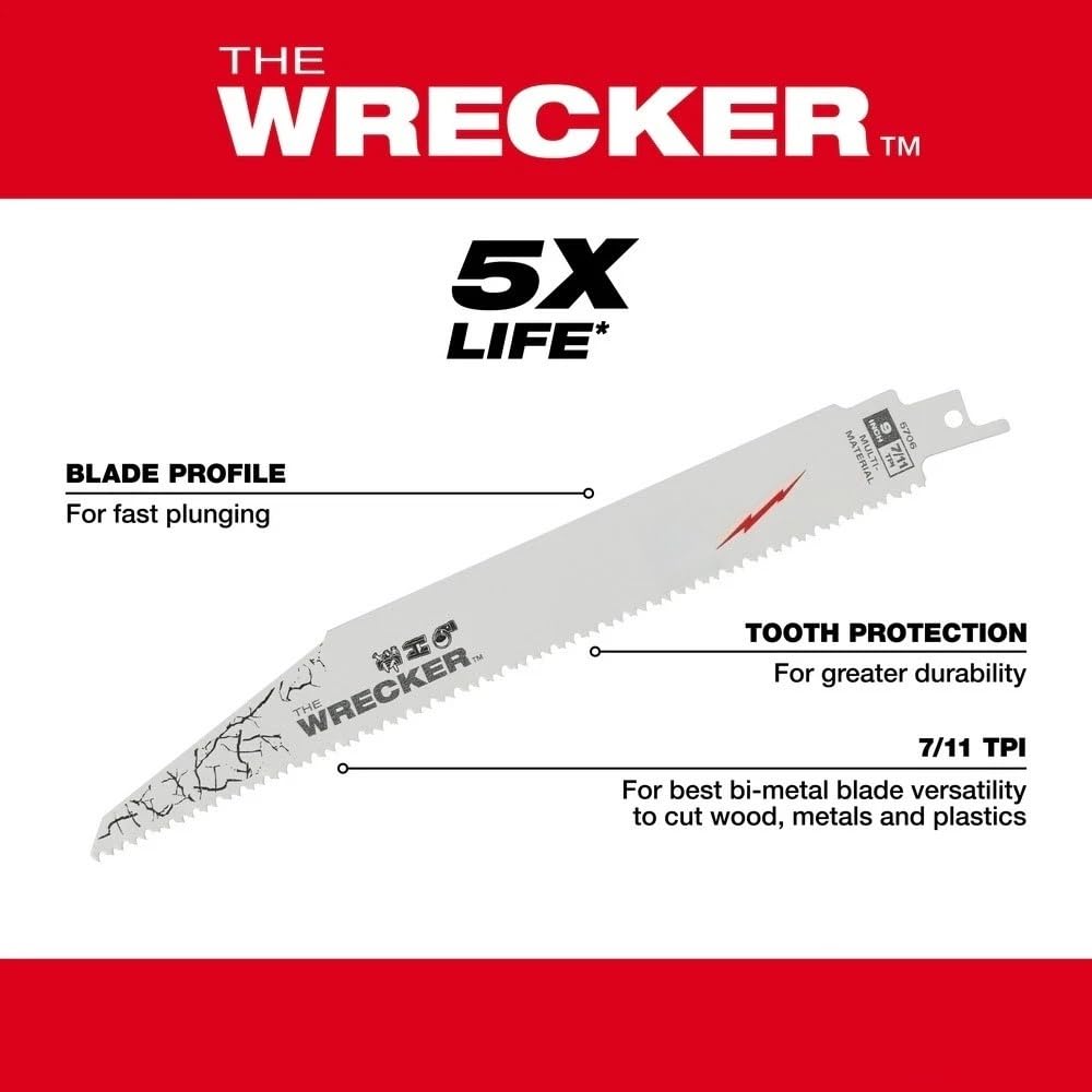 New 48-01-7706 for Milwaukee Multi-Material 9' Bi-Metal Reciprocating Saw Blade 100 - PK