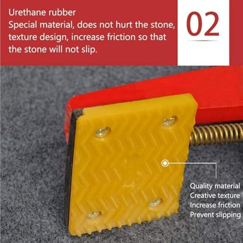 Granite Slab Lifting Clamp Adjustable Range Heavy Duty Stone Scissor Lifter Clamp,Lifting Clamps,Lifting Clamp Jaw Opening 4 Inch Vertical Plate Clamp for Lifting and Transporting Steel Plat