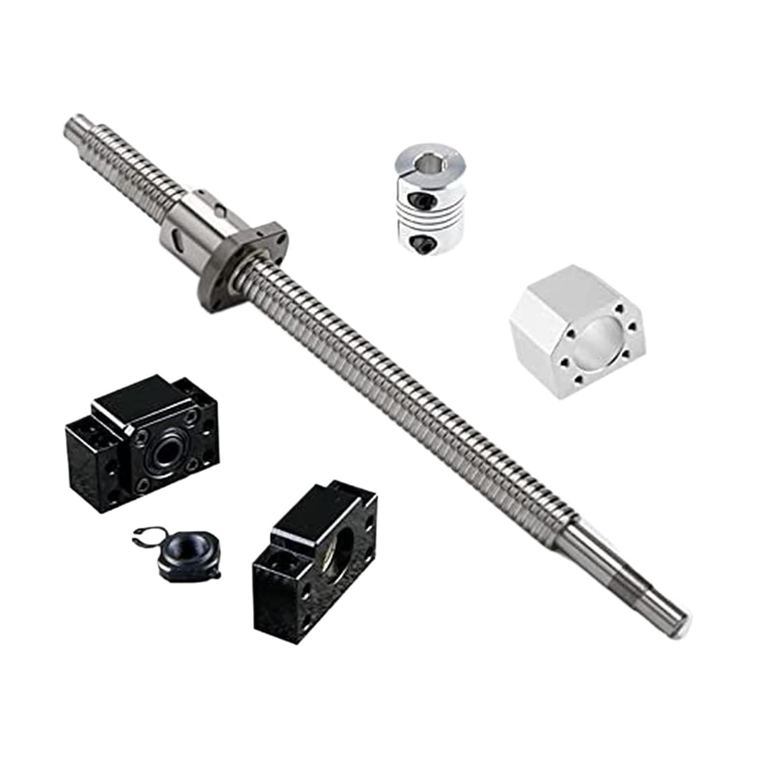 Metal Ball Screw nut end Processing SFU1605 450mm Ball Screw Set BK12 BF12 Support Coupler DSG16H Ball Nut Housing 6.35x10mm