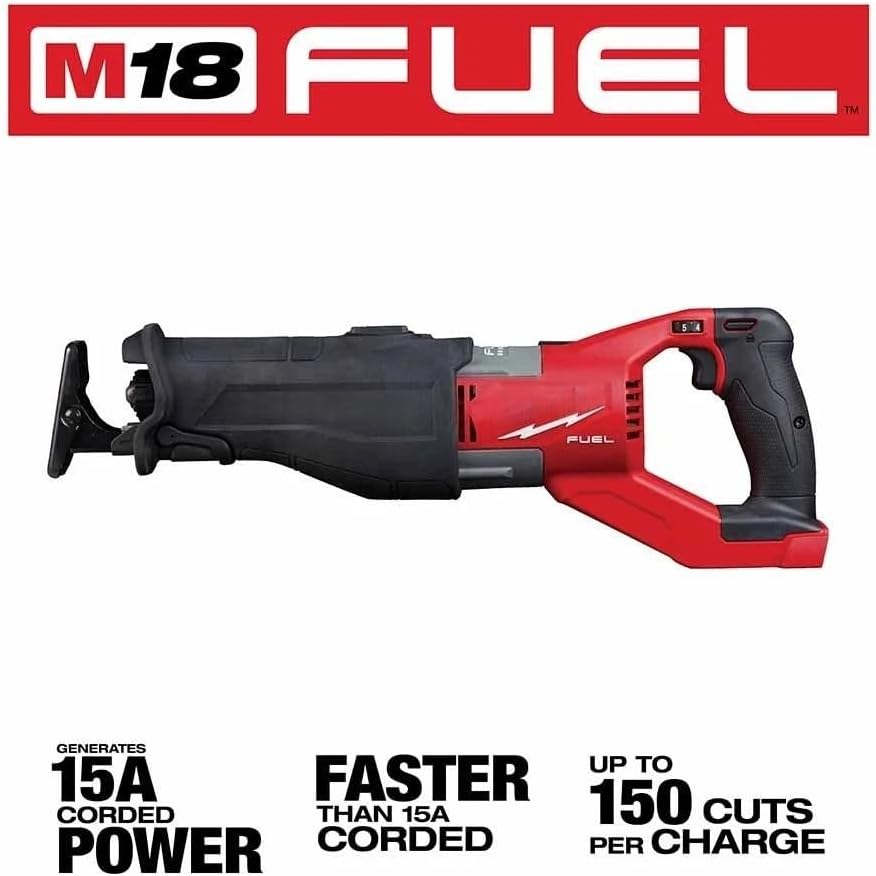 2722-20 Cordless Power Reciprocating Saws for Milwaukee M18 18V FUEL Brushless Recip Saw Red - Bare Tool