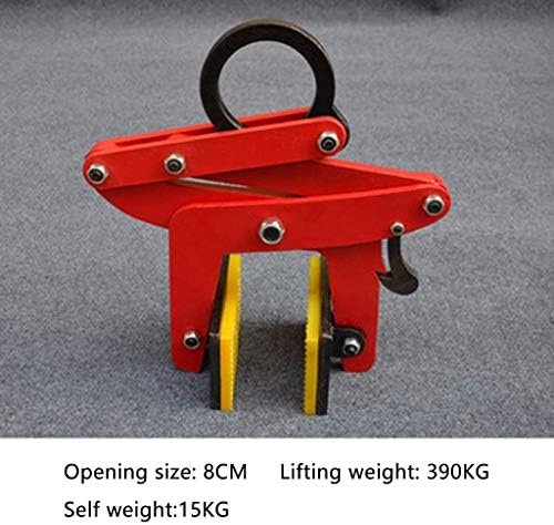 Heavy-Duty Alloy Steel Lifting Tongs - 4 inch jaw Opening, Reinforced Non-Slip Vertical Plate Tongs for Lifting and Transporting Steel Plates