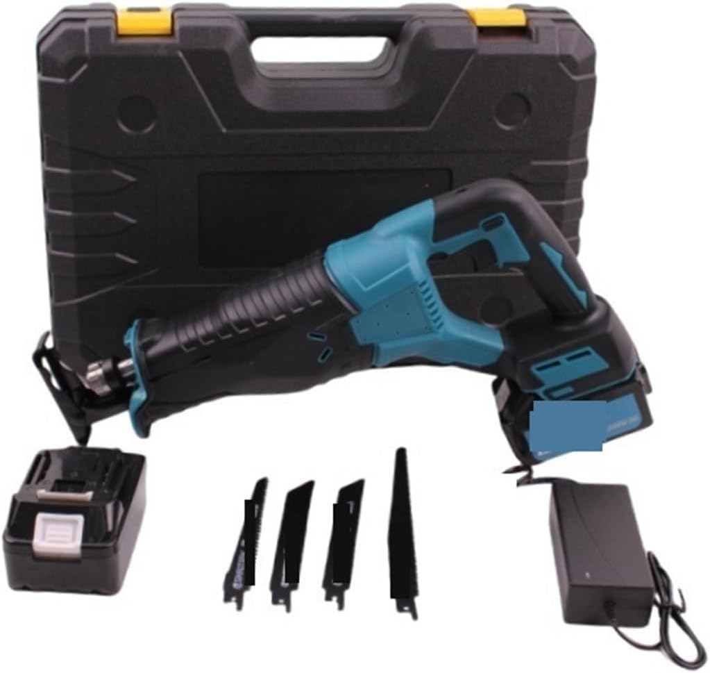 Cordless Circular Saw, Electric Reciprocating Chainsaw Saber Saw Cordless Cutter Tool,for Woodworking, Stone(1 BATTERY)