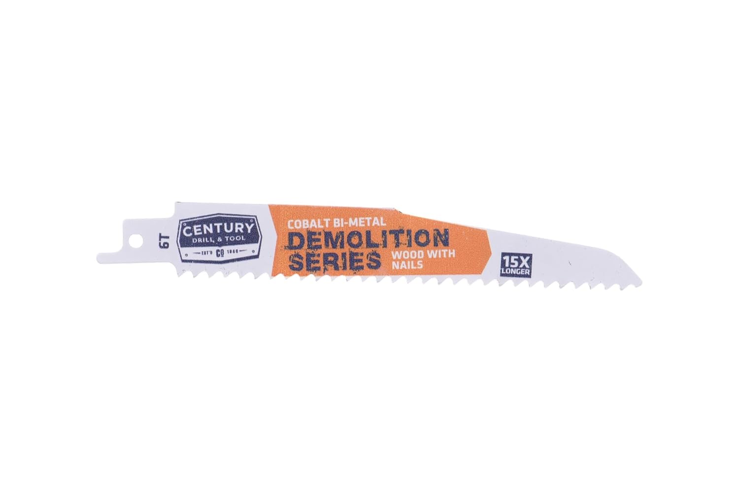 Century Drill & Tool 07784 6' Demolition Series Bi-Metal Reciprocating Saw Blade, 6T, 25 Pack