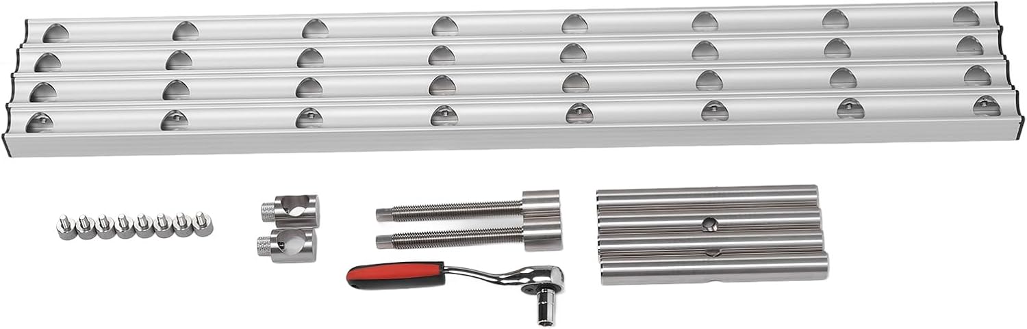 Heavy Duty Woodworking Clamp, 640mm Width, 499KG Clamping Force, Aluminum Alloy Build, Quick Setup, Protective Soft Pads, for Furniture and Crafts