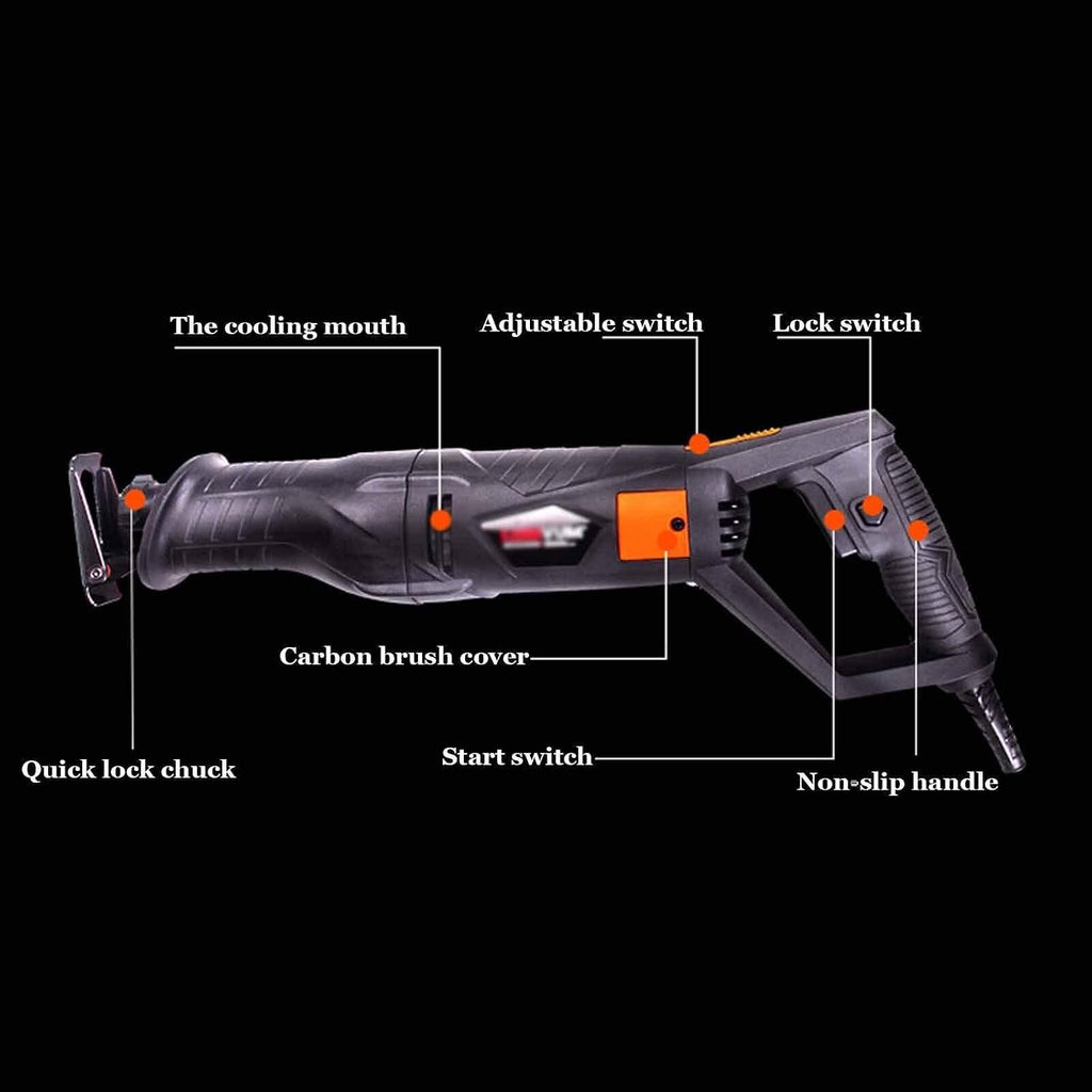 Electric Reciprocating Saw Cordless Mini Chainsaw Saber Saw Woodworking Household Multi-Function Portable Logging Saw
