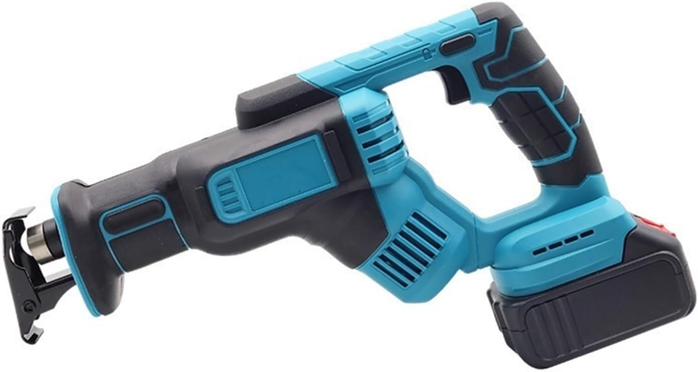 Reciprocating Saw, Cordless Reciprocating Saw for Wood and Metal Cutting with 4 Blades Compatible(1battery)